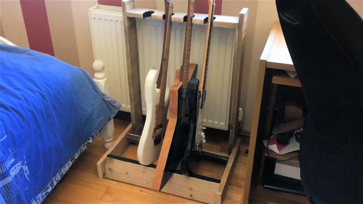 Reclaimed Pallet Wood Guitar Stand
