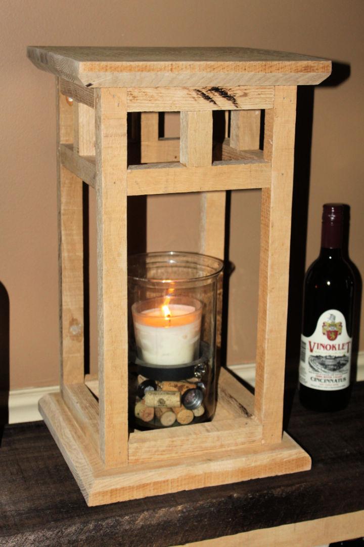 Rustic Wooden Lantern From Pallets