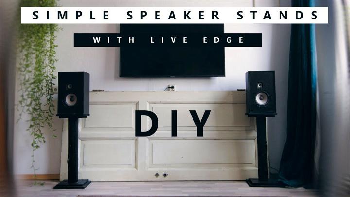 Simple Speaker Stands with Live Edge