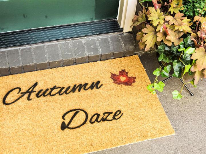 DIY Stenciled Fall Welcome Mat