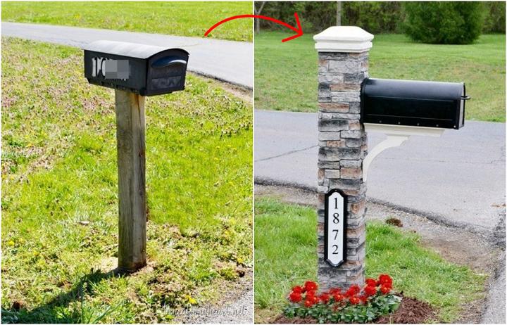 Stone Mailbox Makeover Improving Curb Appeal
