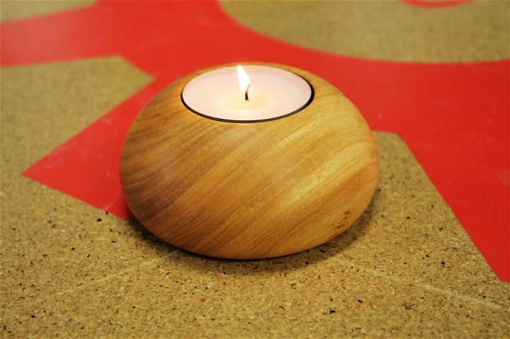 Tea Light Candle Holder On A Wood Lathe