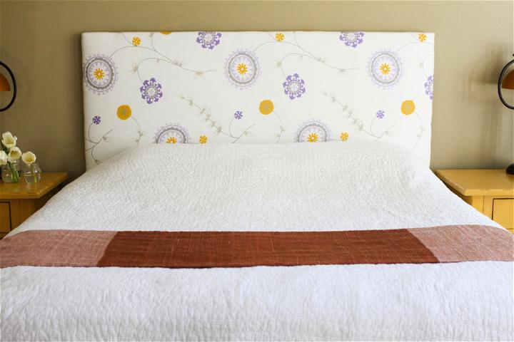 Upholstered Headboard from Upcycled Picture Frames
