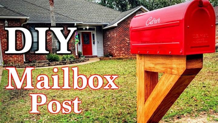 Wooden Mailbox Post