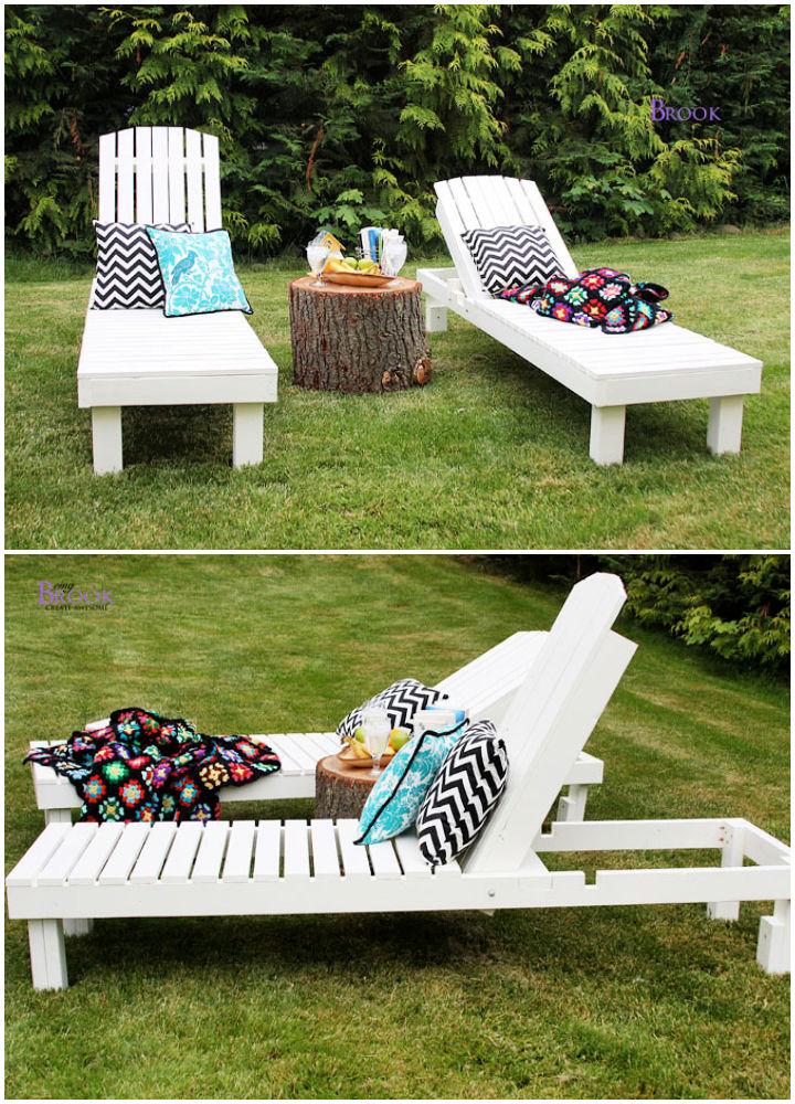 Wooden Outdoor Chaise Lounge