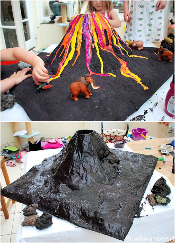 Awesome DIY Papier Mache Volcano