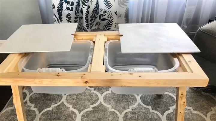 Construyendo una mesa sensorial Ikea Flisat