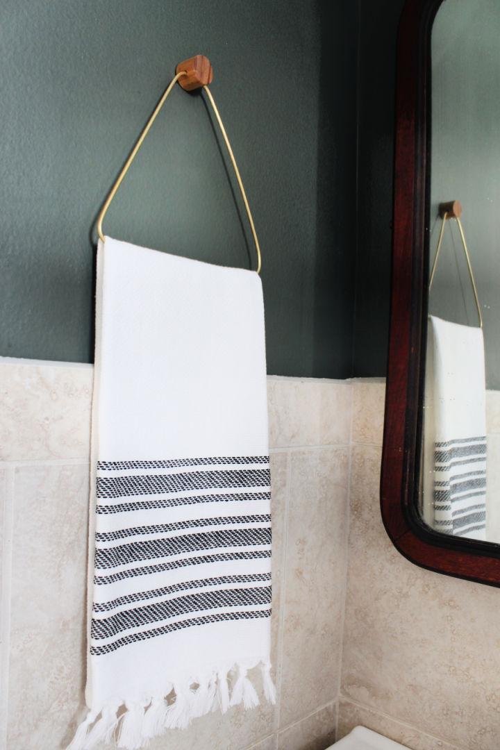DIY Brass Hand Towel Holder