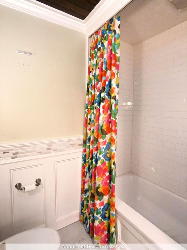 DIY Colorful Shower Curtains