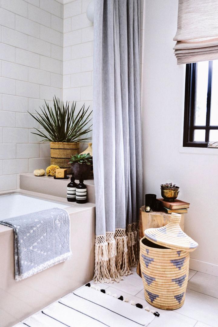 DIY Extra Long Shower Curtain
