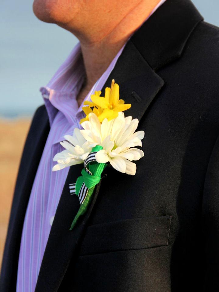 DIY Grooms Wedding Boutonniere