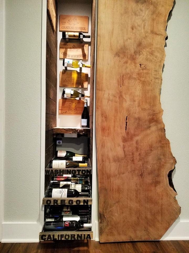 DIY Small Wine Closet Door