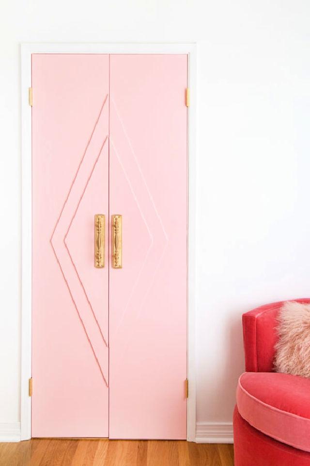 DIY Standard Pink Closet French Doors