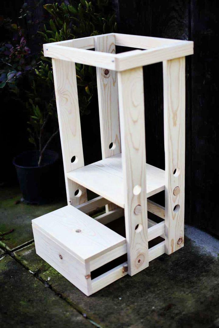 Toddler Step Stool with Guard Rail