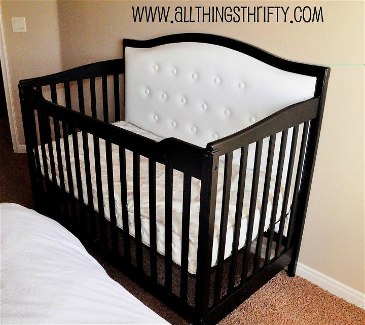 Tufted Crib Makeover For Cheap