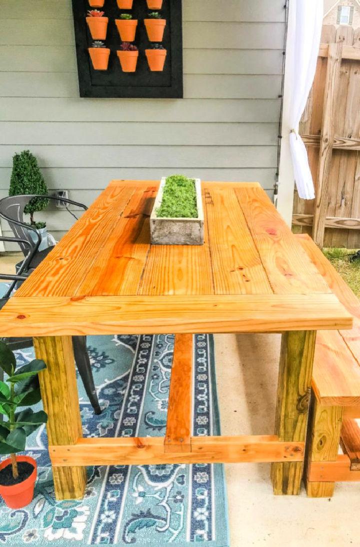 $150 DIY Outdoor Table and Bench