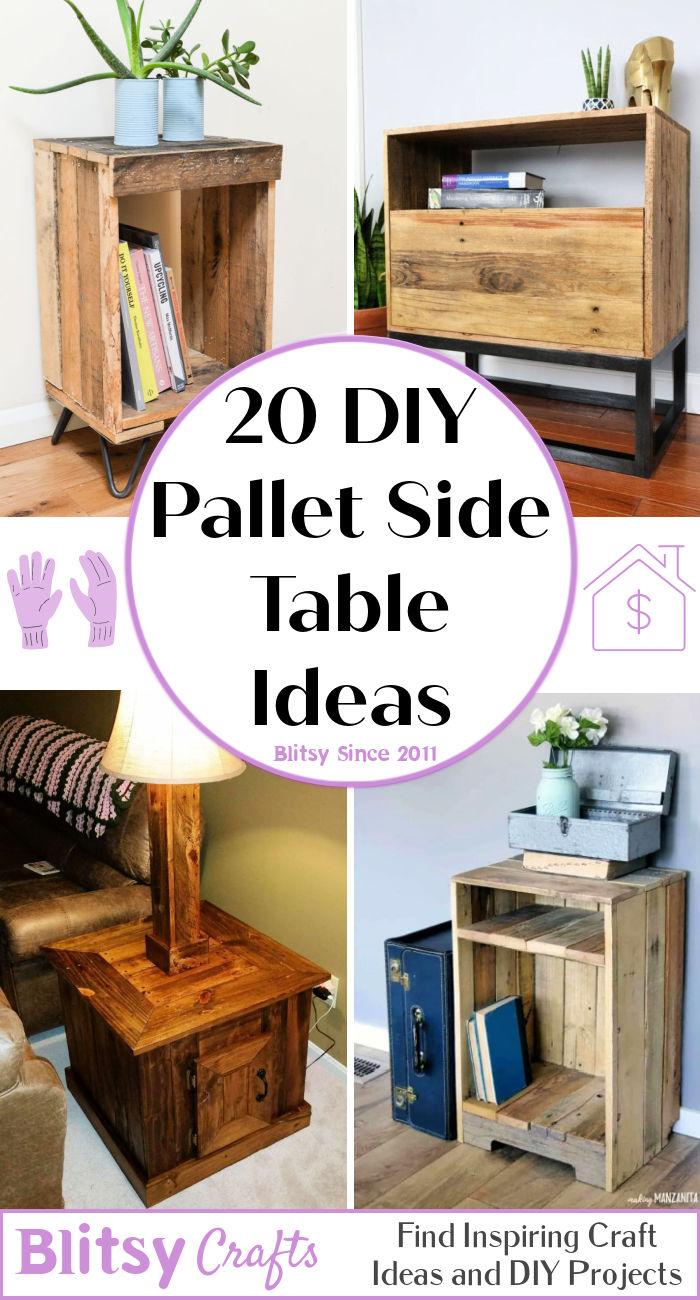 20 Free Pallet Side Table Plans - Pallet End Table