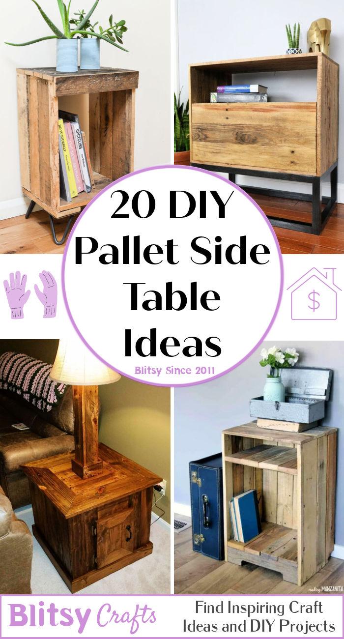 20 Free Pallet Side Table Plans Pallet End Table Blitsy