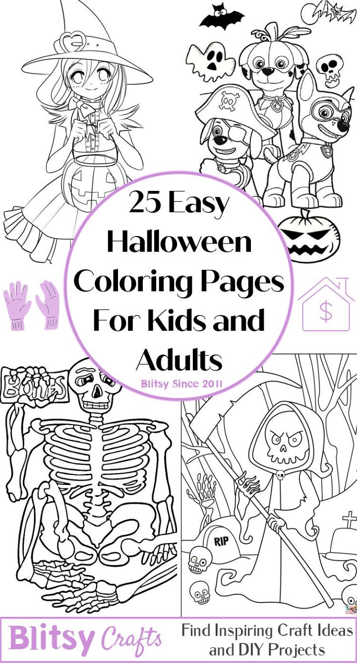 25 Free Halloween Coloring Pages and Printables for Kids and Adults
