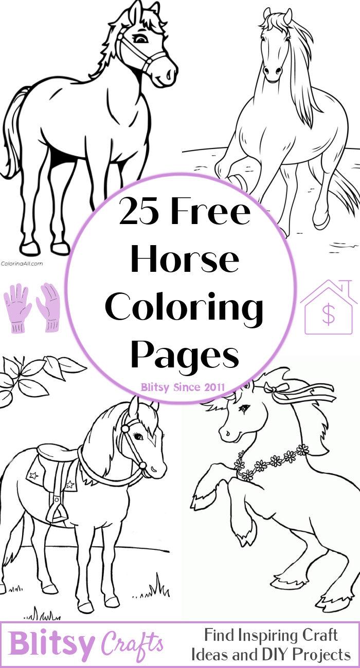 25 Free Horse Coloring Pages
