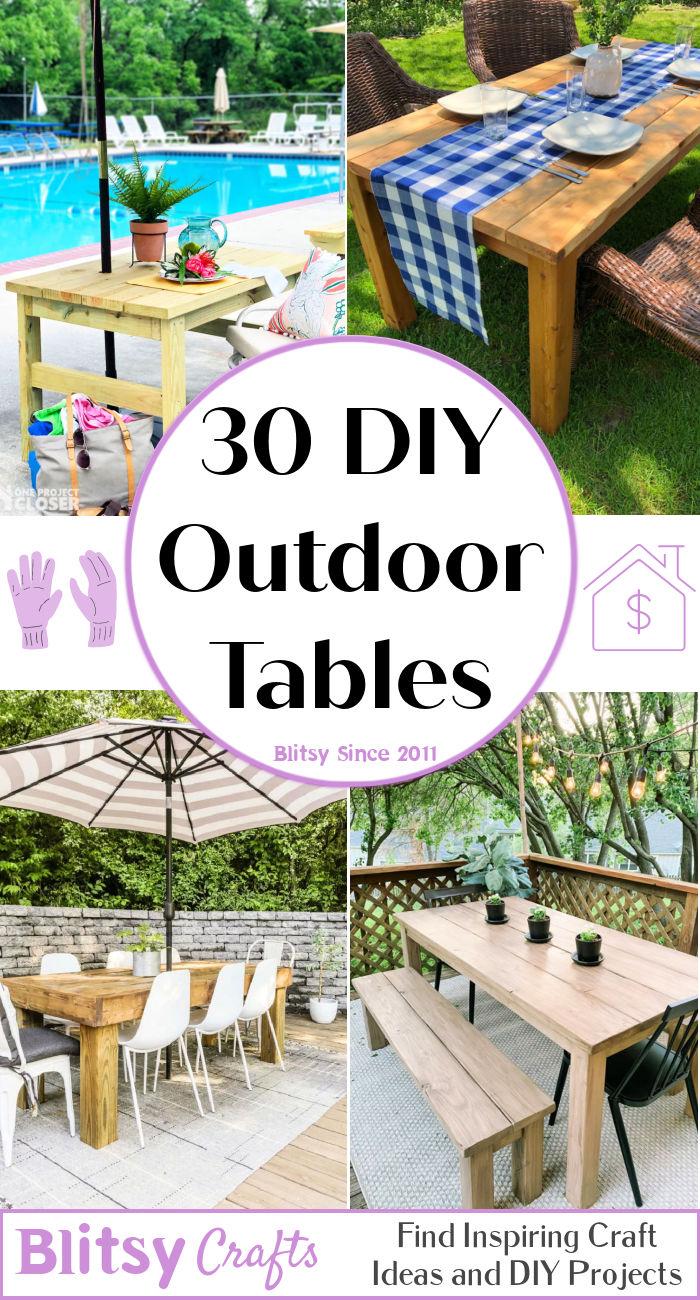 30 DIY Outdoor Tables 