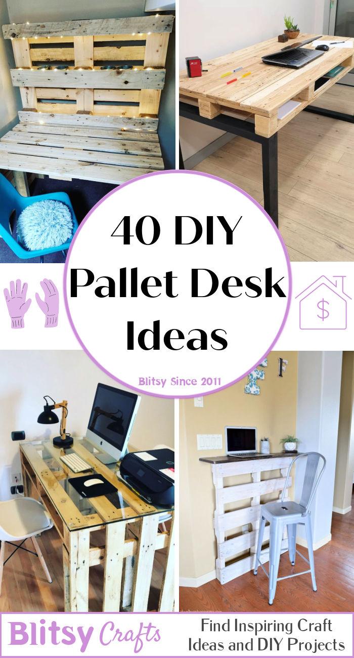 diy wood pallet desk ideas with free plans