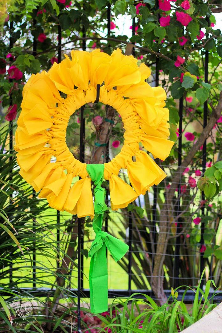 Adorable Sunflower Bandana Wreath