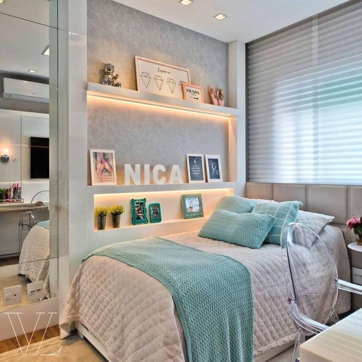 American Girls Bedroom With Indirect Lighting