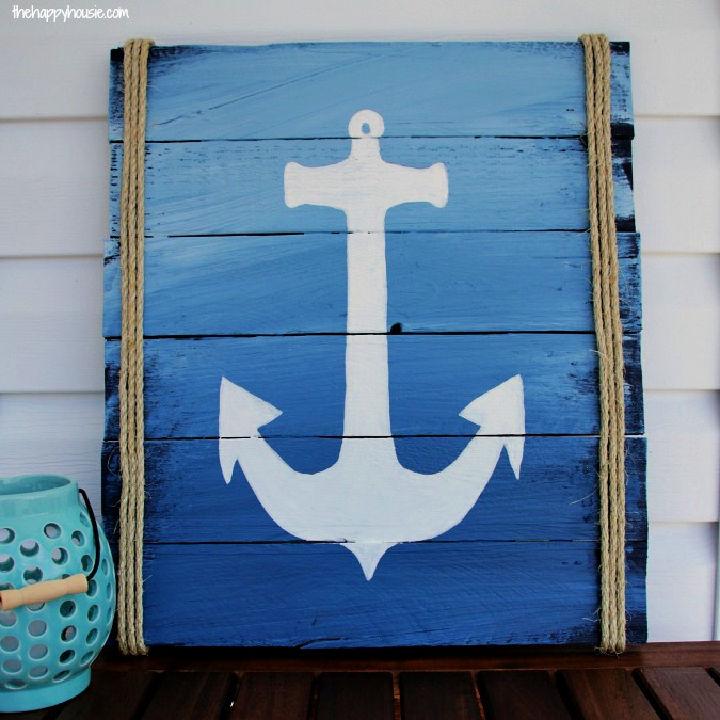 Anchor Pallet Sign For Your Deck