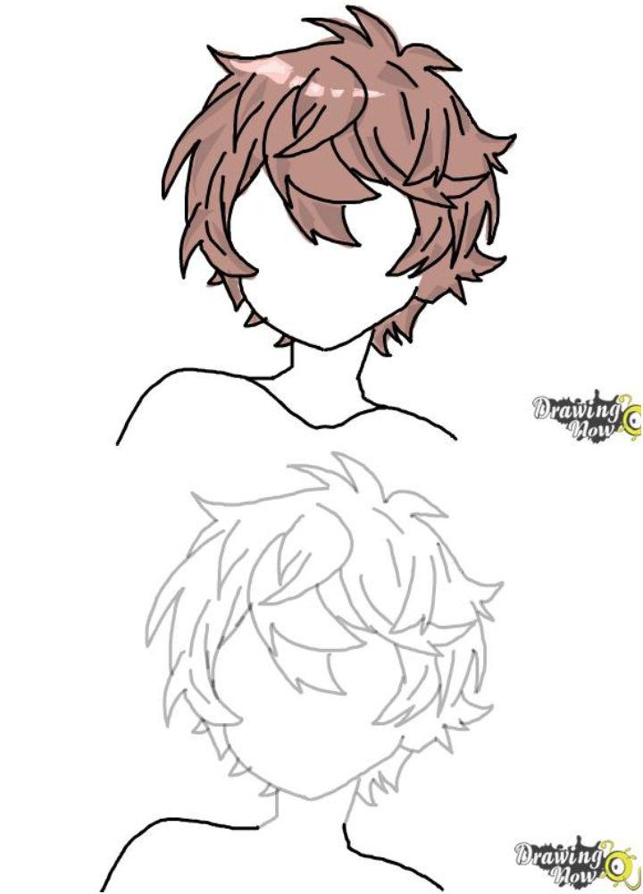 Anime Boy Hair Drawing