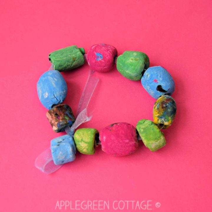 Beads Bracelets Air Dry Clay Craft for Kids