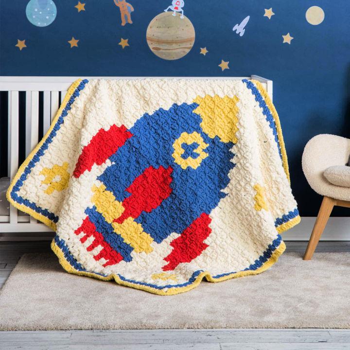 C2C Crochet Blast Off Baby Blanket Pattern