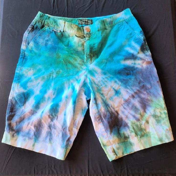 Blue Tie Dye Shorts