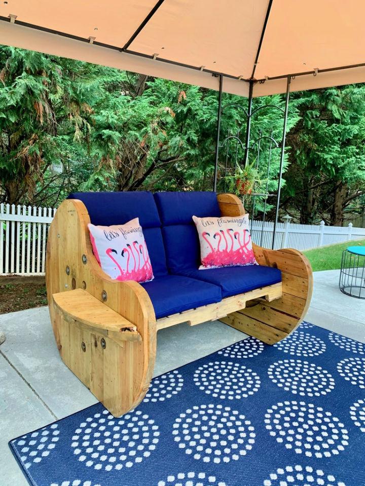 Cable Spool Pallet Bench