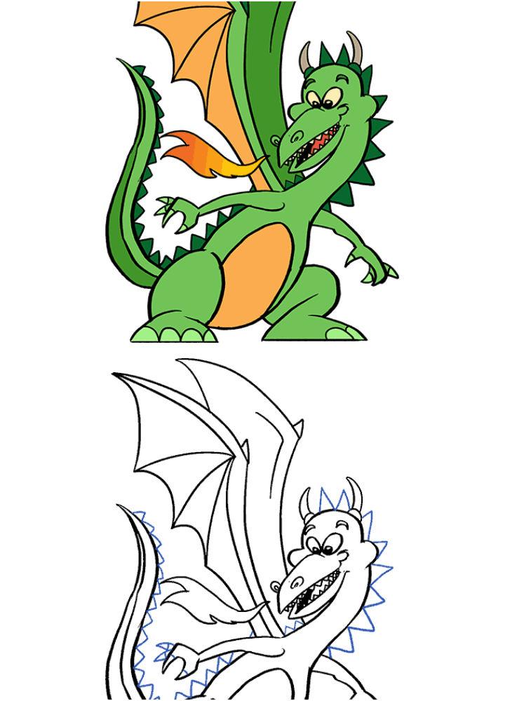Cartoon Dragon Drawing