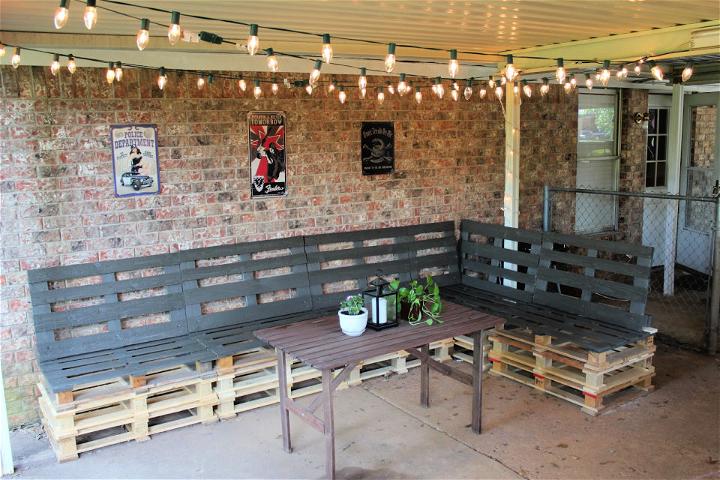 Cheap Pallet Patio Bench