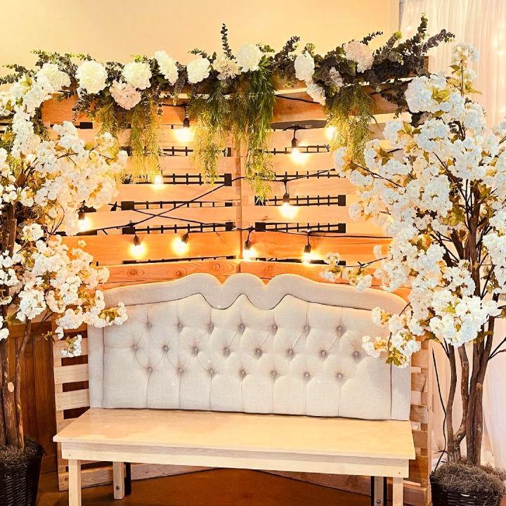 Cheap Pallet Wedding Stage Backdrop