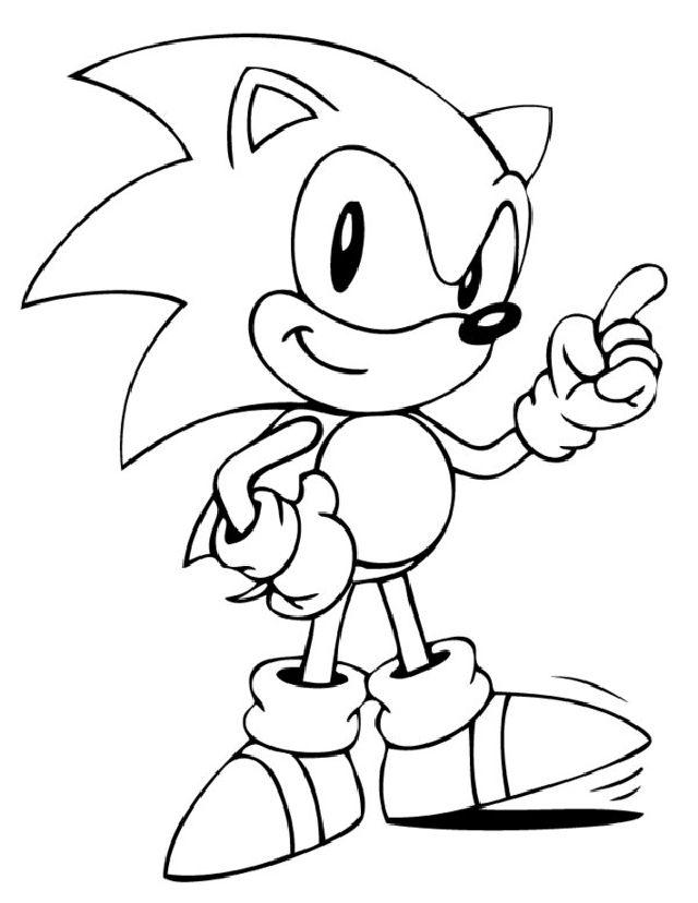 Classic Sonic the Hedgehog Coloring Pages