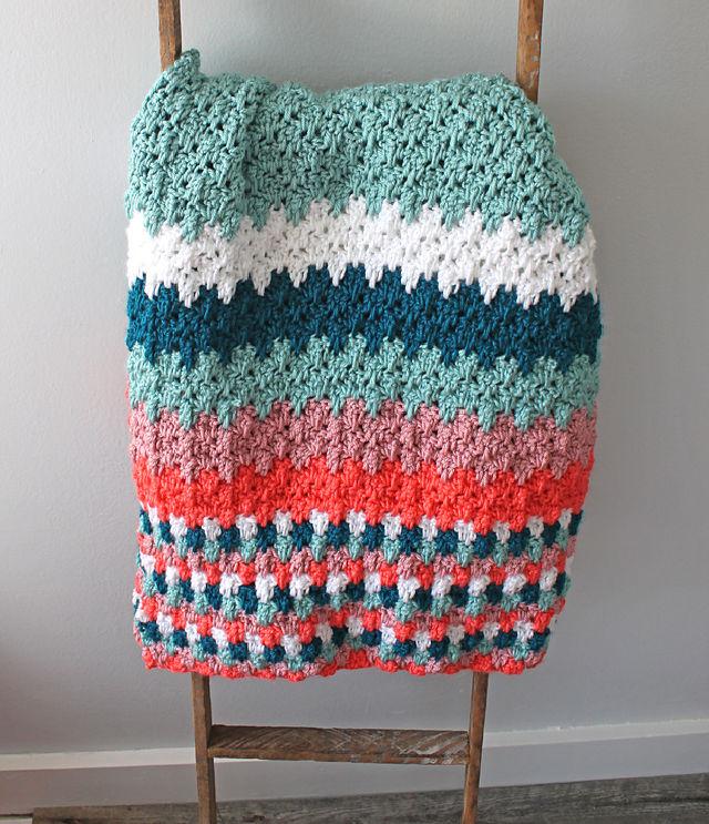 Colorful Crochet Teardrop Baby Blanket Pattern