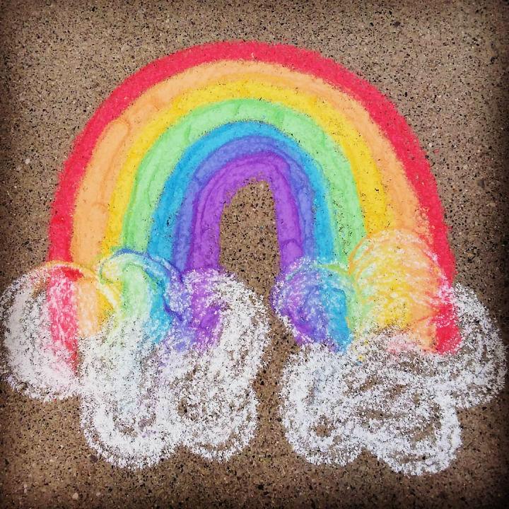 Cool Rainbow Chalk Art