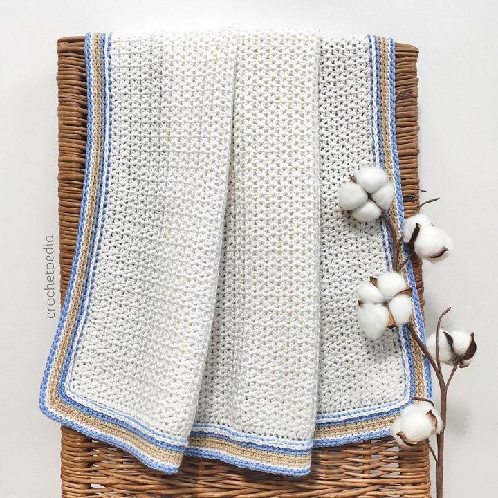 Simple Crochet Blank Canvas Baby Blanket Pattern