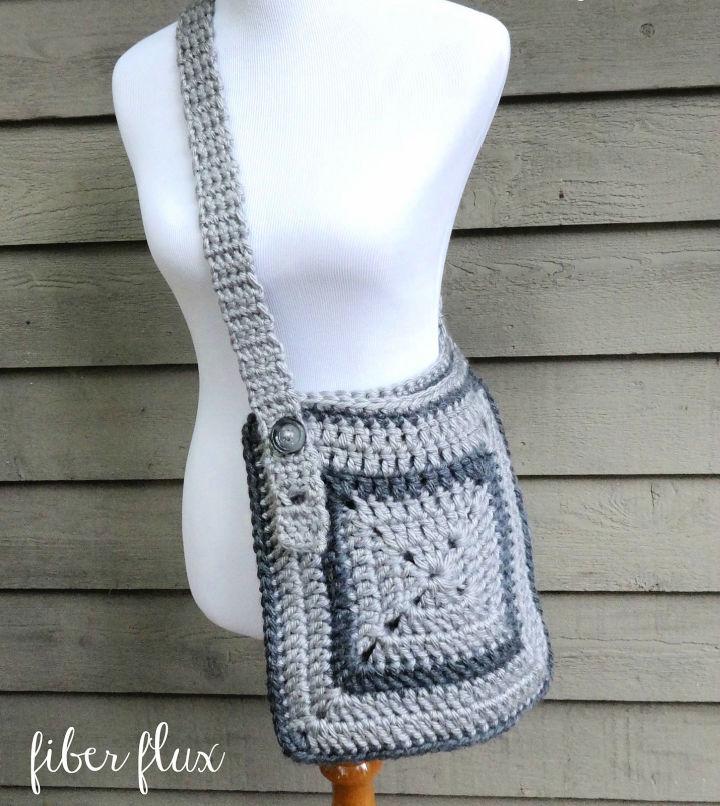 Crochet Cozy Messenger Bag Free Pattern