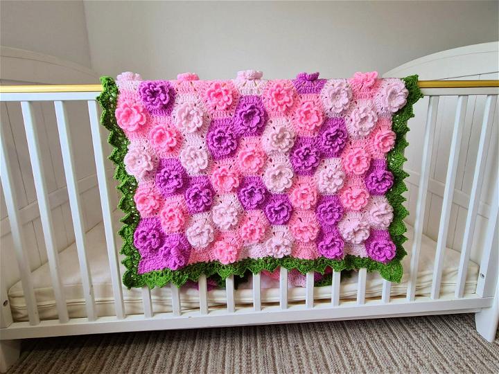 Crochet Summer Garden Flower Baby Blanket Pattern