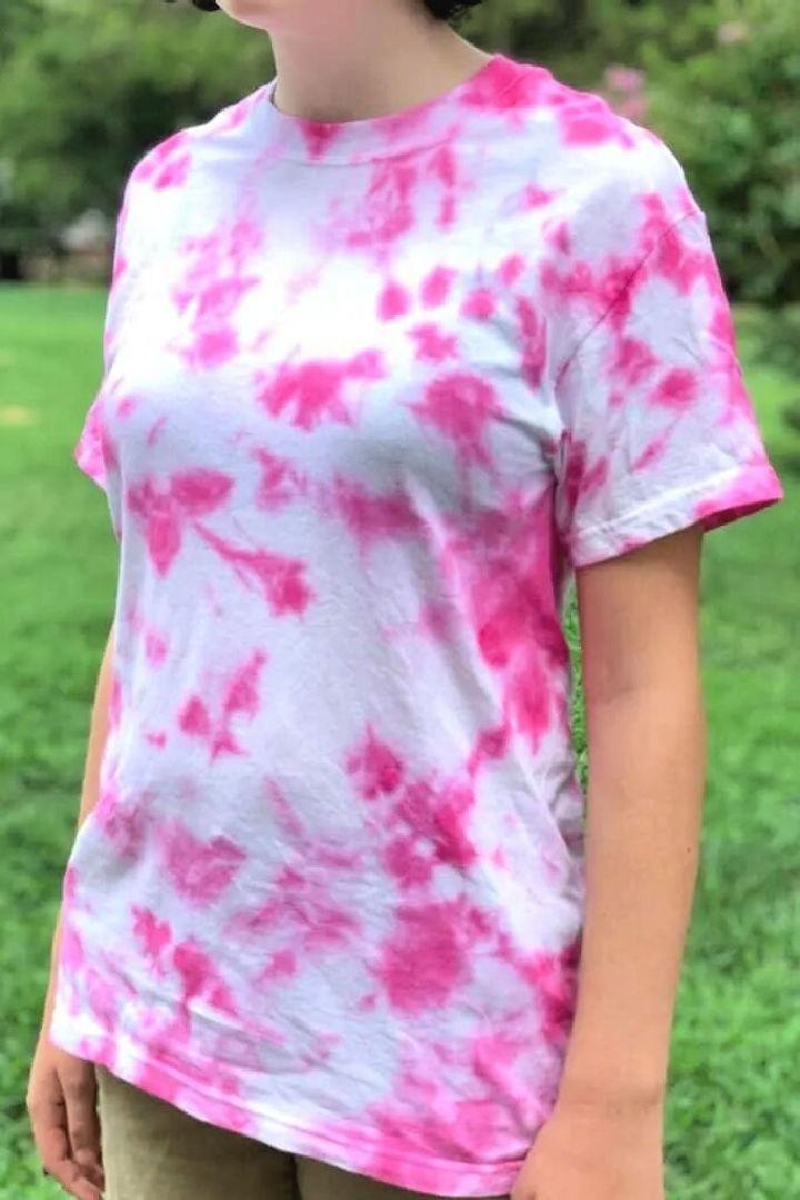Crumple Tie Dye Shirt with Rubber Band