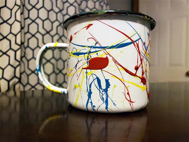 Custom Painted Enamel Mug