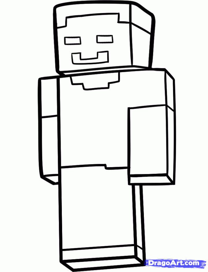 Cute Minecraft Herobrine Coloring Pages