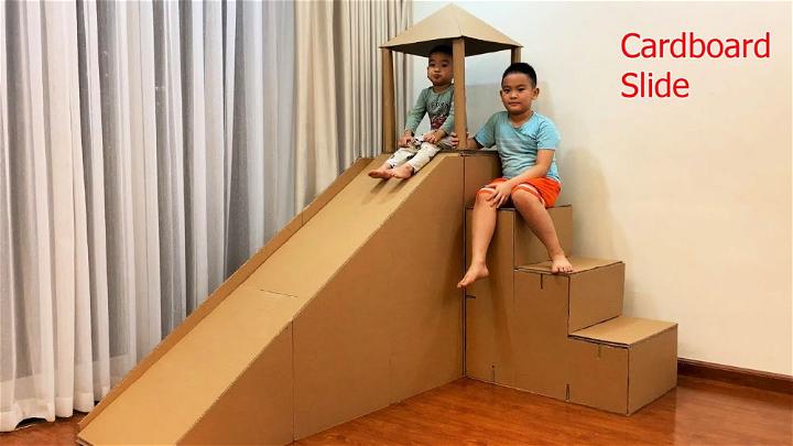 DIY Cardboard Slide for Kids