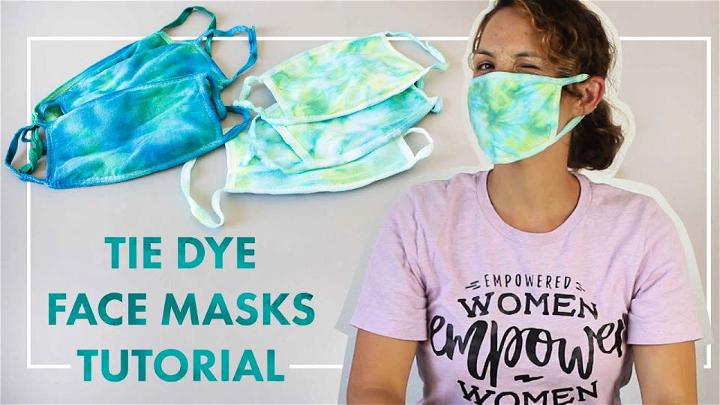 DIY Cotton Face Masks Tie Dye