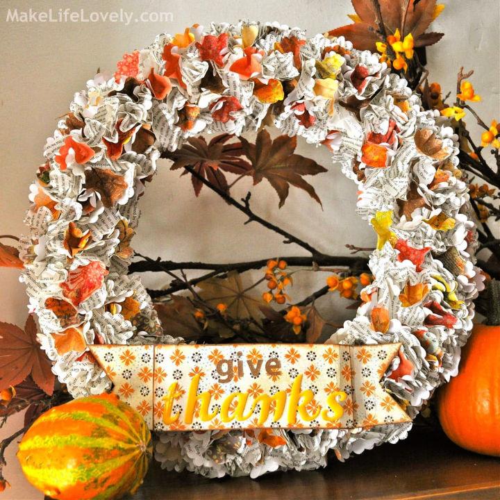 DIY Fall Thanksgiving Wreath