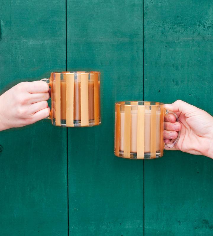 DIY Gold Striped Mug